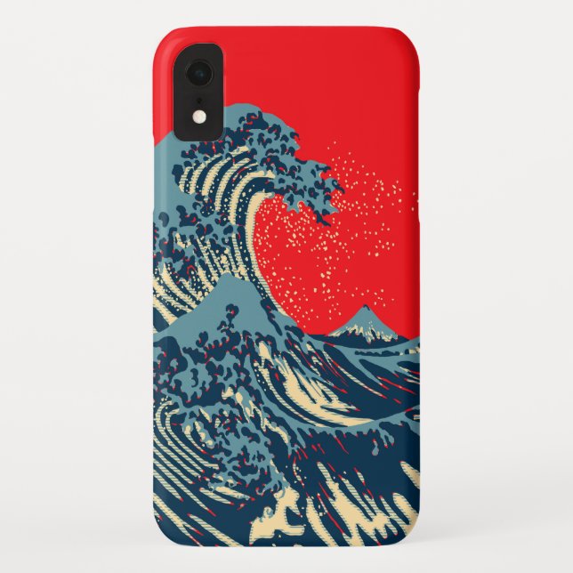 The Great Hokusai Wave in Colourful Style Case-Mate iPhone Case (Back)