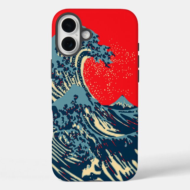 The Great Hokusai Wave in Hope Art Style Case-Mate iPhone Case (Back)