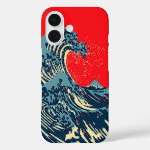 The Great Hokusai Wave in Hope Art Style iPhone 16 Case