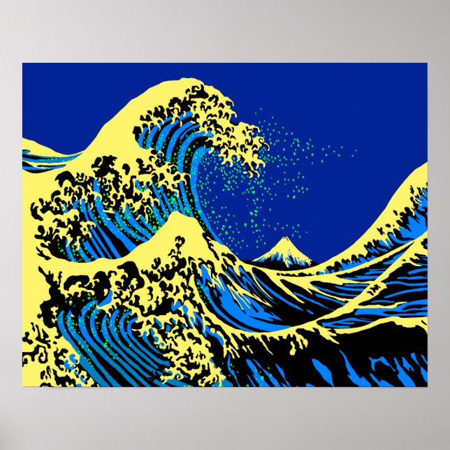The Great Hokusai Wave in Pop Art Style Decor (Front)
