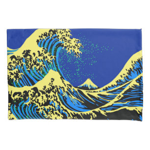 The Great Hokusai Wave in Pop Art Style Pillowcase
