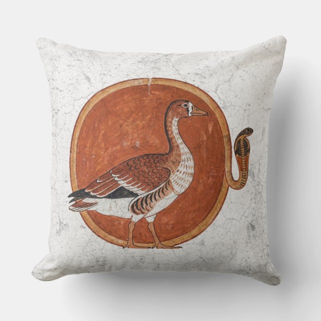 The Great Honker: Ancient Egyptian Solar Goose Cushion (Front)
