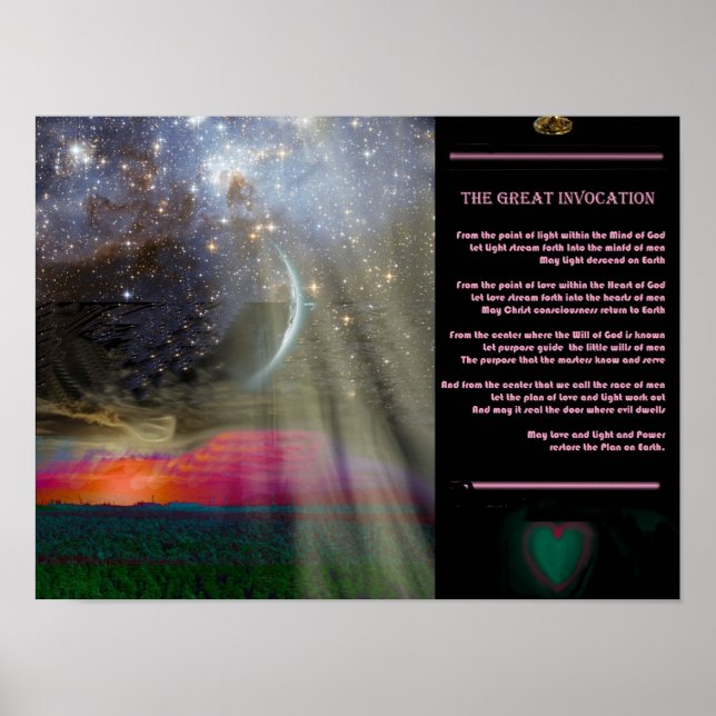 The Great Invocation Poster (Front)