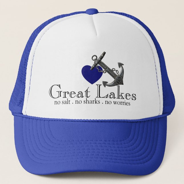 The Great Lakes, nautical anchor design  Trucker Hat (Front)