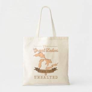 The Great Lakes Shark Free Unsalted Michigan Gift  Tote Bag