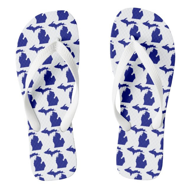The Great Lakes, smitten with the mitten, Michigan Thongs (Footbed)