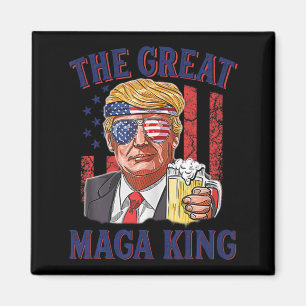 The Great Maga King Fun Trump Beer US Flag Ultra M Magnet
