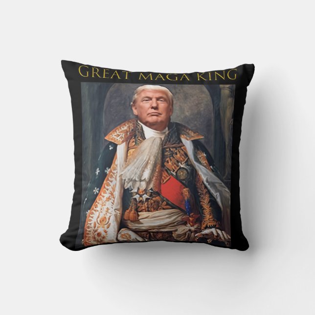 The Great Maga King Fun Trump Ultra Maga King  Cushion (Front)