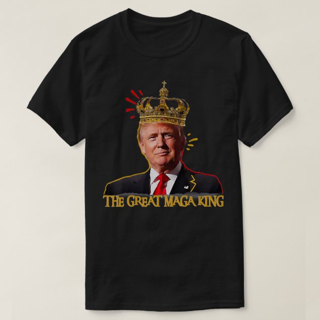 The Great Maga King Pro Trump For 2024, Anti barbe T-Shirt (Design Front)