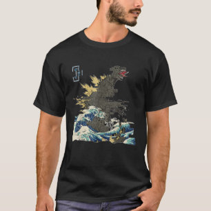 The Great Monster Off Kanagawa Wave #TeamGodzilla  T-Shirt