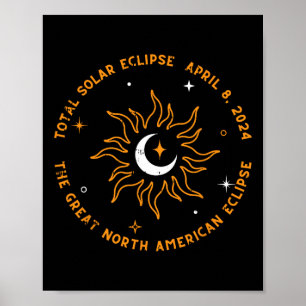 The Great North American Total Solar Eclipse April Poster