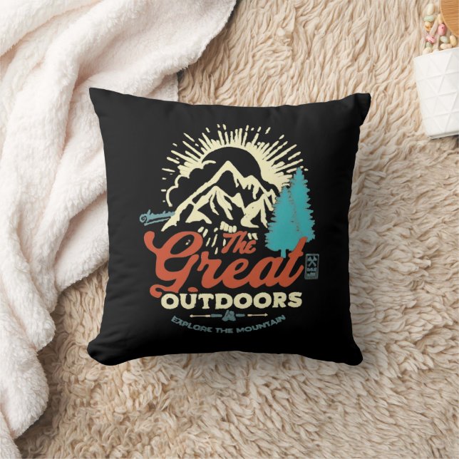 The Great Outdoors: Explore the Mountain design Cushion (Blanket)