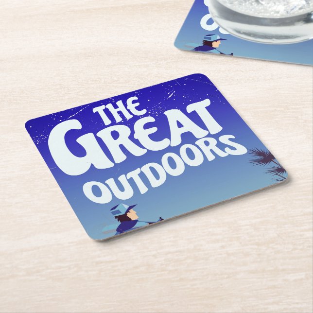 The Great Outdoors. Square Paper Coaster (Angled)