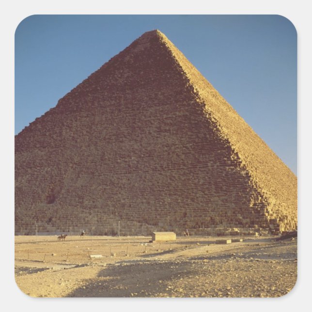 The Great Pyramid of Khufu  Old Kingdom Square Sticker (Front)