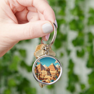 The Great Pyramids and Sphinx   Key Ring