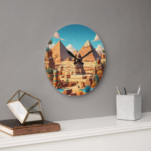 The Great Pyramids and Sphinx Timeless Wall Clock
