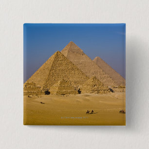 The Great Pyramids of Giza, Egypt 15 Cm Square Badge