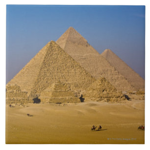 The Great Pyramids of Giza, Egypt Ceramic Tile