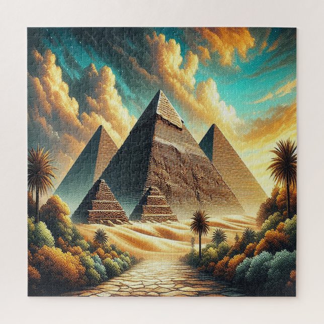 The Great Pyramids of Giza Egypt Travel Jigsaw Puzzle (Vertical)