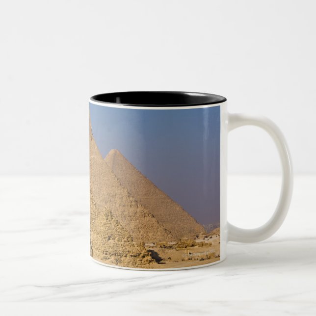 The Great Pyramids of Giza, Egypt Two-Tone Coffee Mug (Right)