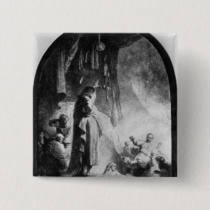 The Great Raising of Lazarus 15 Cm Square Badge