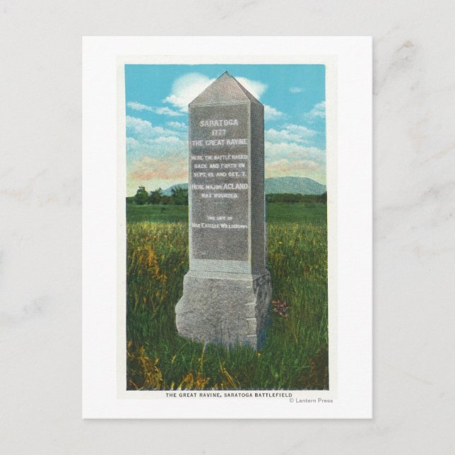 The Great Ravine of the Saratoga Battlefield Postcard (Front)