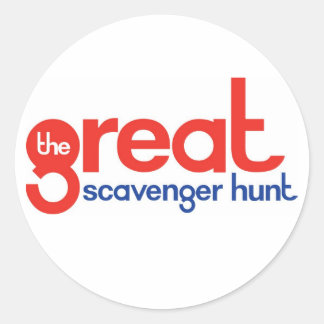 The Great Scavenger Hunt Classic Round Sticker