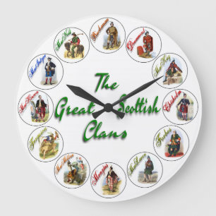 The Great Scottish Clans Clock Style Two