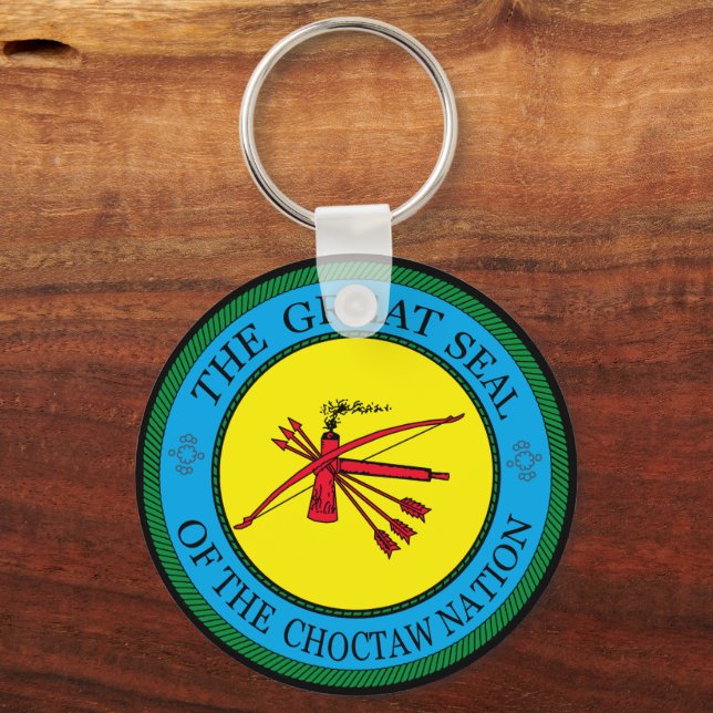 The Great Seal of Choctaw Nation of Oklahoma Key Ring (Front)