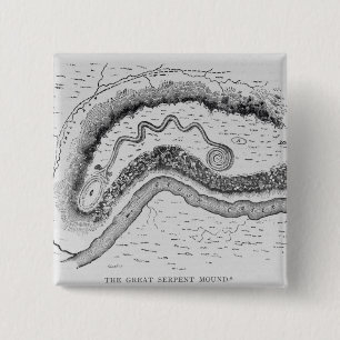 The Great Serpent Mound 15 Cm Square Badge