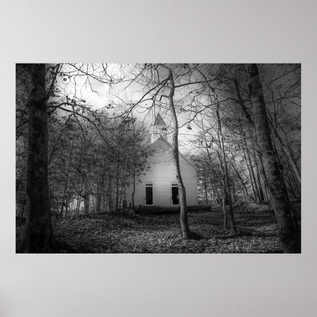 The Great Smoky Mountains Cades Cove Old Church Poster (Front)
