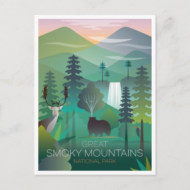 The Great Smoky Mountains National Park Postcard (Front)