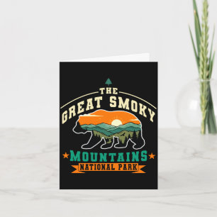 The great smoky mountains national park retro bear card