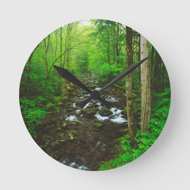 The Great Smoky Mountains Round Clock (Front)
