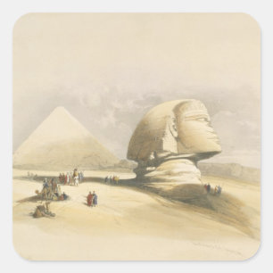 The Great Sphinx and the Pyramids of Giza, from "E Square Sticker