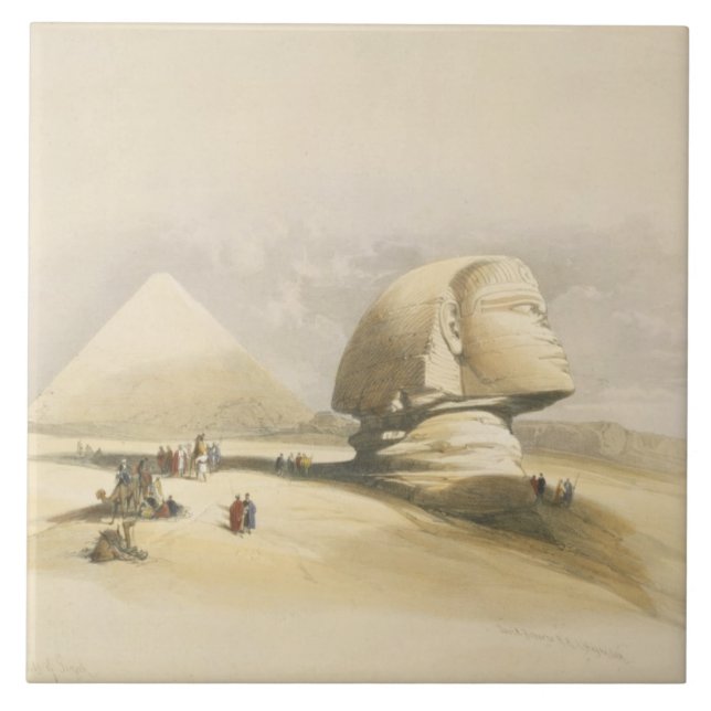 The Great Sphinx and the Pyramids of Giza, from "E Tile (Front)