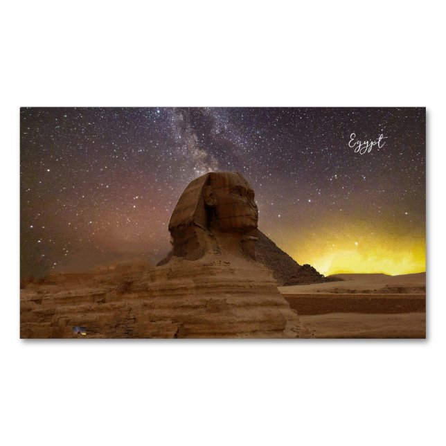 The Great Sphinx Of Giza Magnetic Business Card (Front)