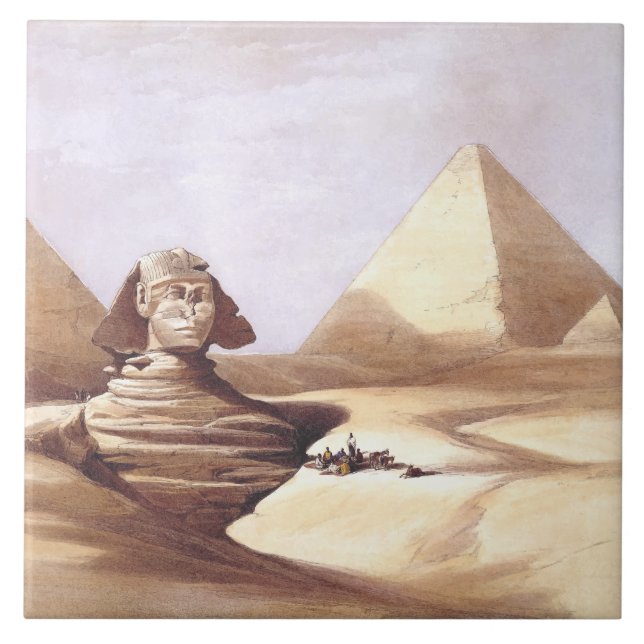 The Great Sphinx, Pyramids of Giza Ceramic Tile (Front)