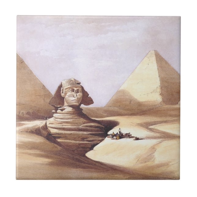 The Great Sphinx, Pyramids of Giza Ceramic Tile (Front)