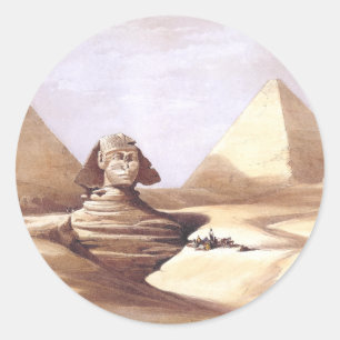 The Great Sphinx, Pyramids of Giza Classic Round Sticker