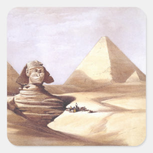 The Great Sphinx, Pyramids of Giza Square Sticker