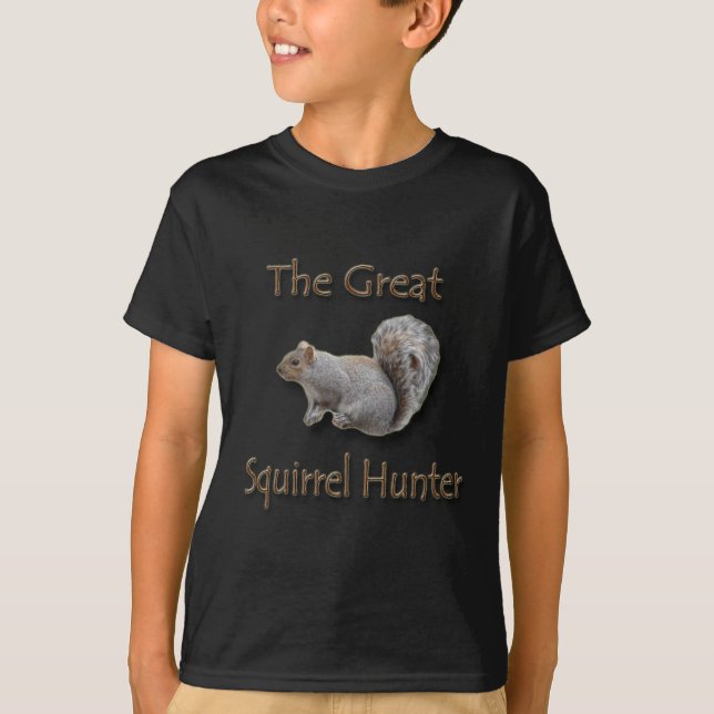 The Great Squirrel Hunter grey T-Shirt (Front)