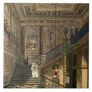 The Great Staircase at Kensington Palace From Pyne Ceramic Tile