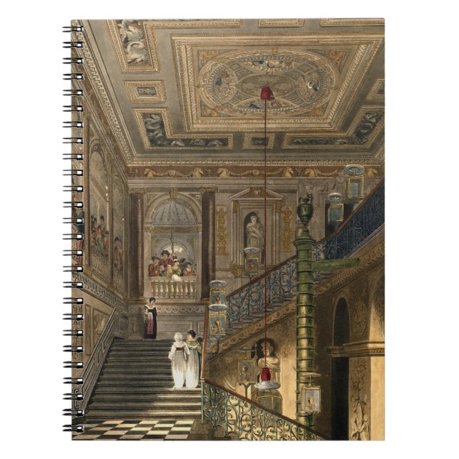 The Great Staircase at Kensington Palace From Pyne Notebook (Front)