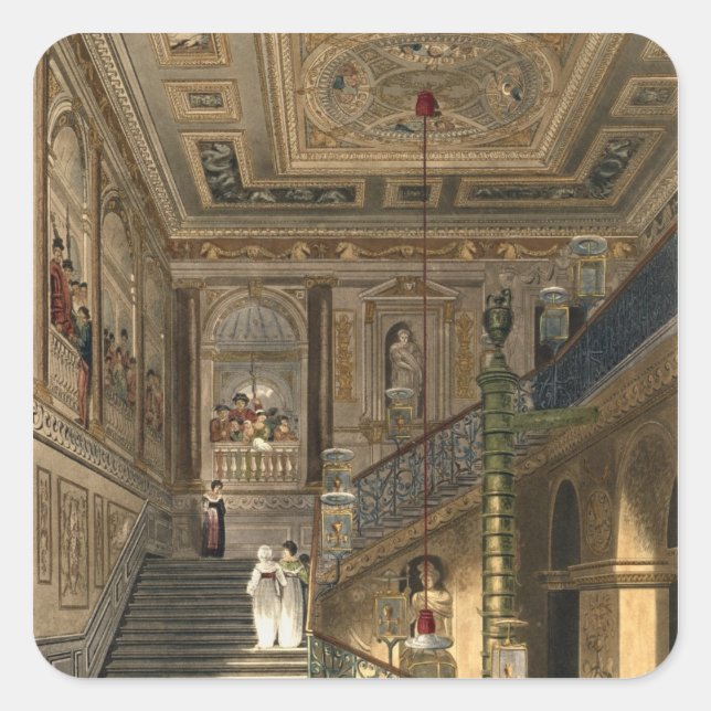 The Great Staircase at Kensington Palace From Pyne Square Sticker (Front)