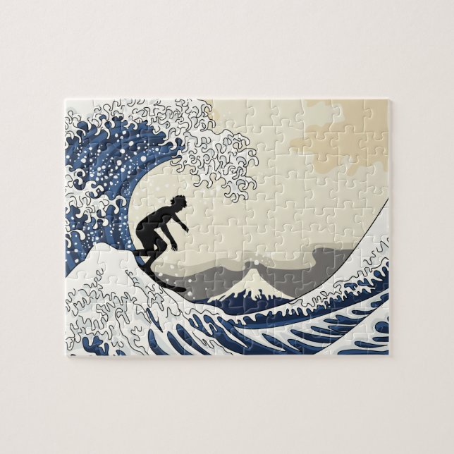 The Great Surfer of Kanagawa Jigsaw Puzzle (Horizontal)