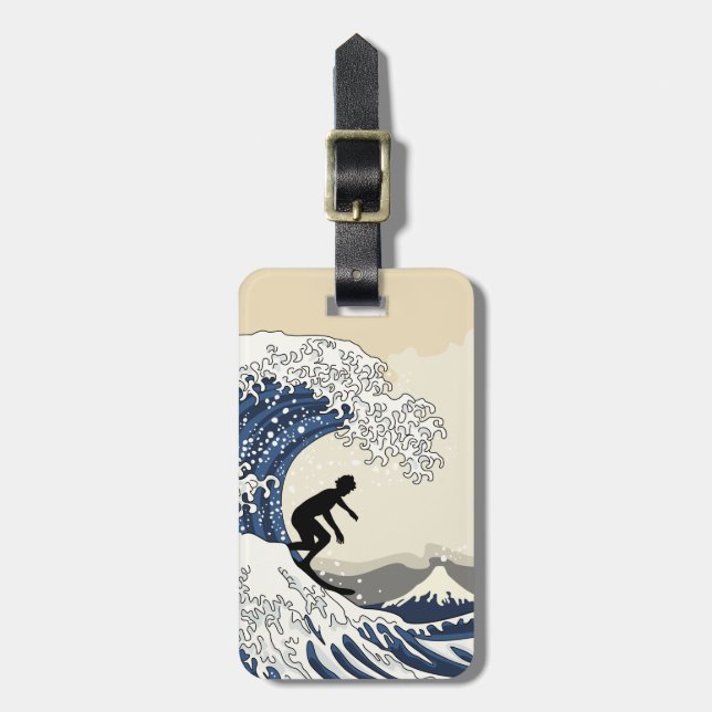 The Great Surfer of Kanagawa Luggage Tag (Front Vertical)