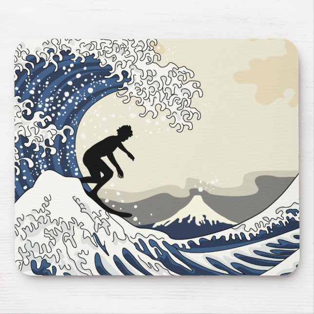 The Great Surfer of Kanagawa Mouse Pad (Front)