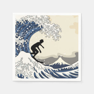 The Great Surfer of Kanagawa Napkin