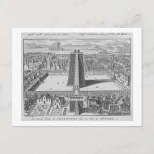 The Great Temple of Vitsliputsli in Mexico City, i Postcard